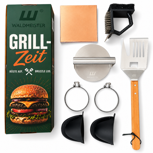 BruzzPlate BBQ-Set für perfektes Handling deiner neuen Edelstahl-Grillplatte