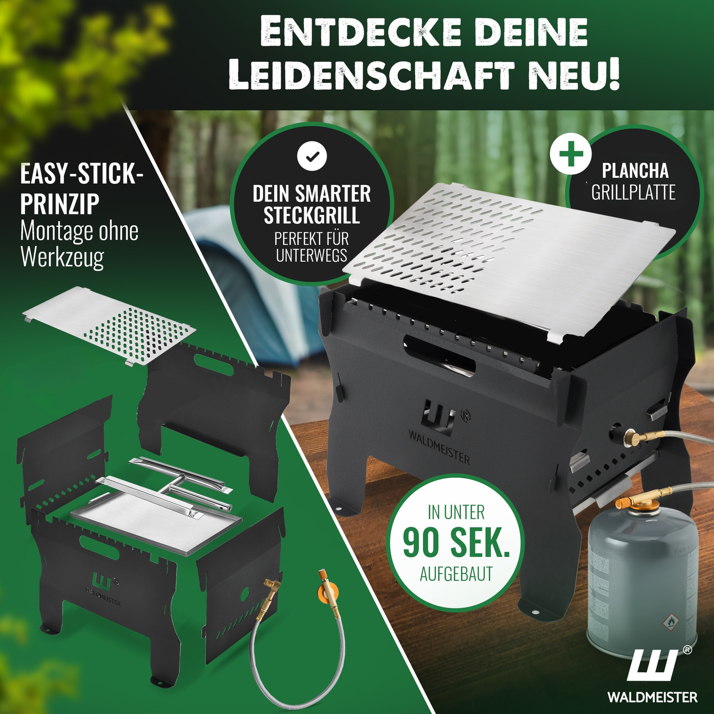 Der BruzzLee - dein mobiler & steckbarer Gasgrill