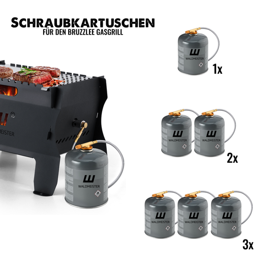 Schraubkartuschen für BruzzLee Gasgrill (500g - Propan-Butan-Mix)